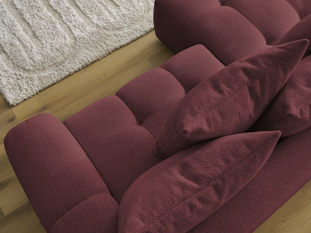 Canapé d'angle convertible coffre ROXELANE tissu chiné