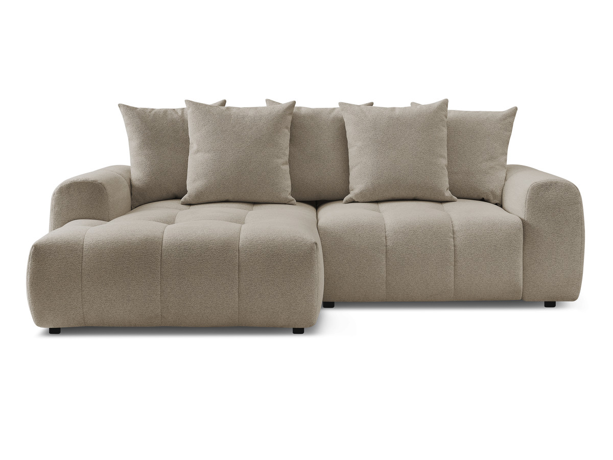 Canapé d'angle convertible coffre ROXELANE tissu chiné
