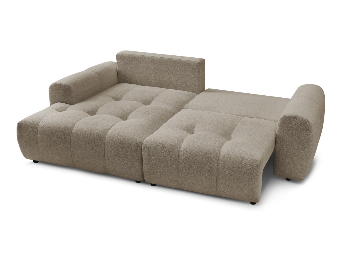 Canapé d'angle convertible coffre ROXELANE tissu chiné