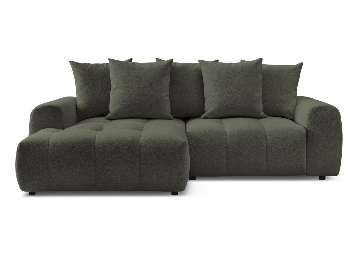 Canapé d'angle convertible coffre ROXELANE tissu chiné