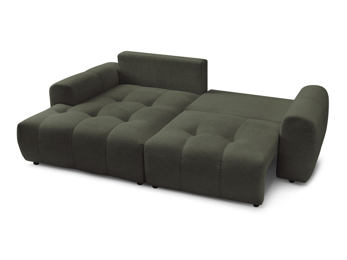 Canapé d'angle convertible coffre ROXELANE tissu chiné