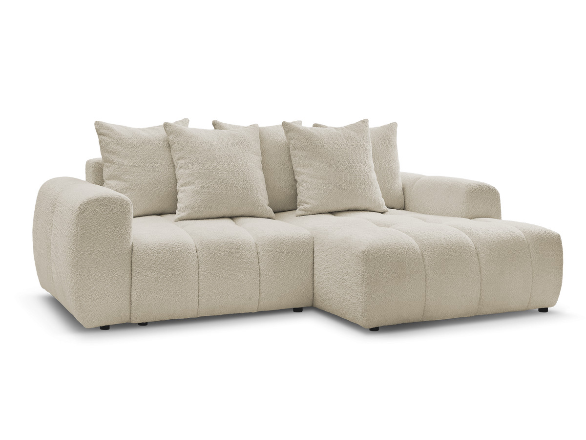 Canapé d'angle convertible coffre ROXELANE tissu chiné