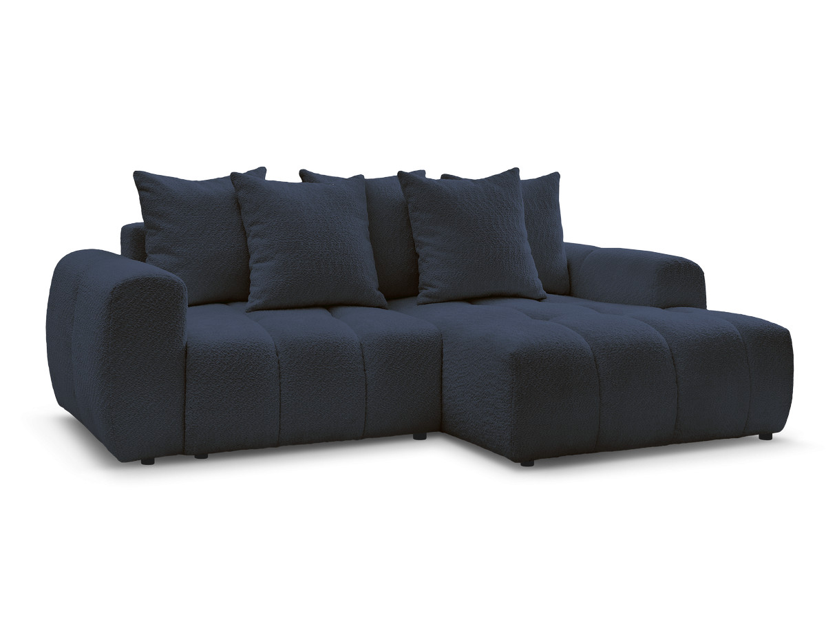 Canapé d'angle convertible coffre ROXELANE tissu chiné
