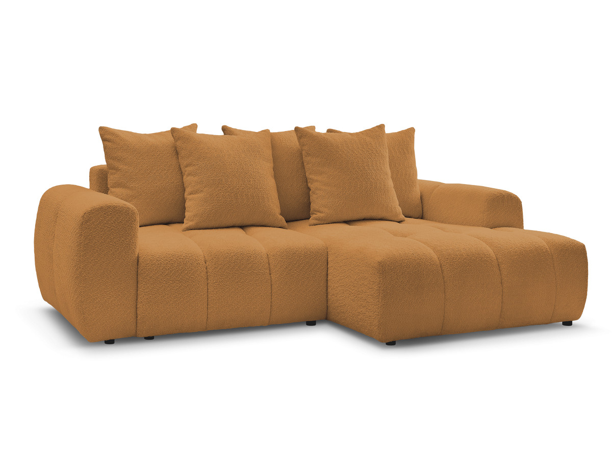 Canapé d'angle convertible coffre ROXELANE tissu chiné