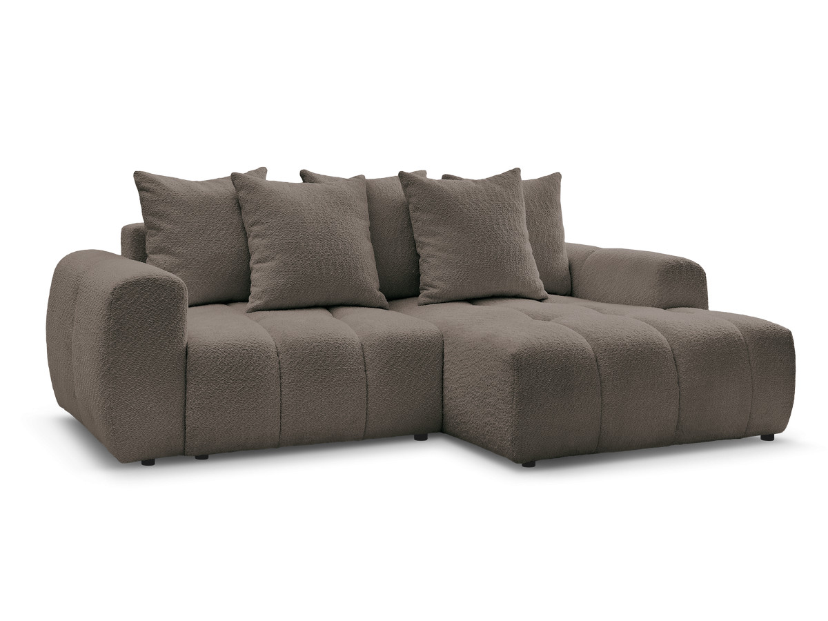 Canapé d'angle convertible coffre ROXELANE tissu chiné