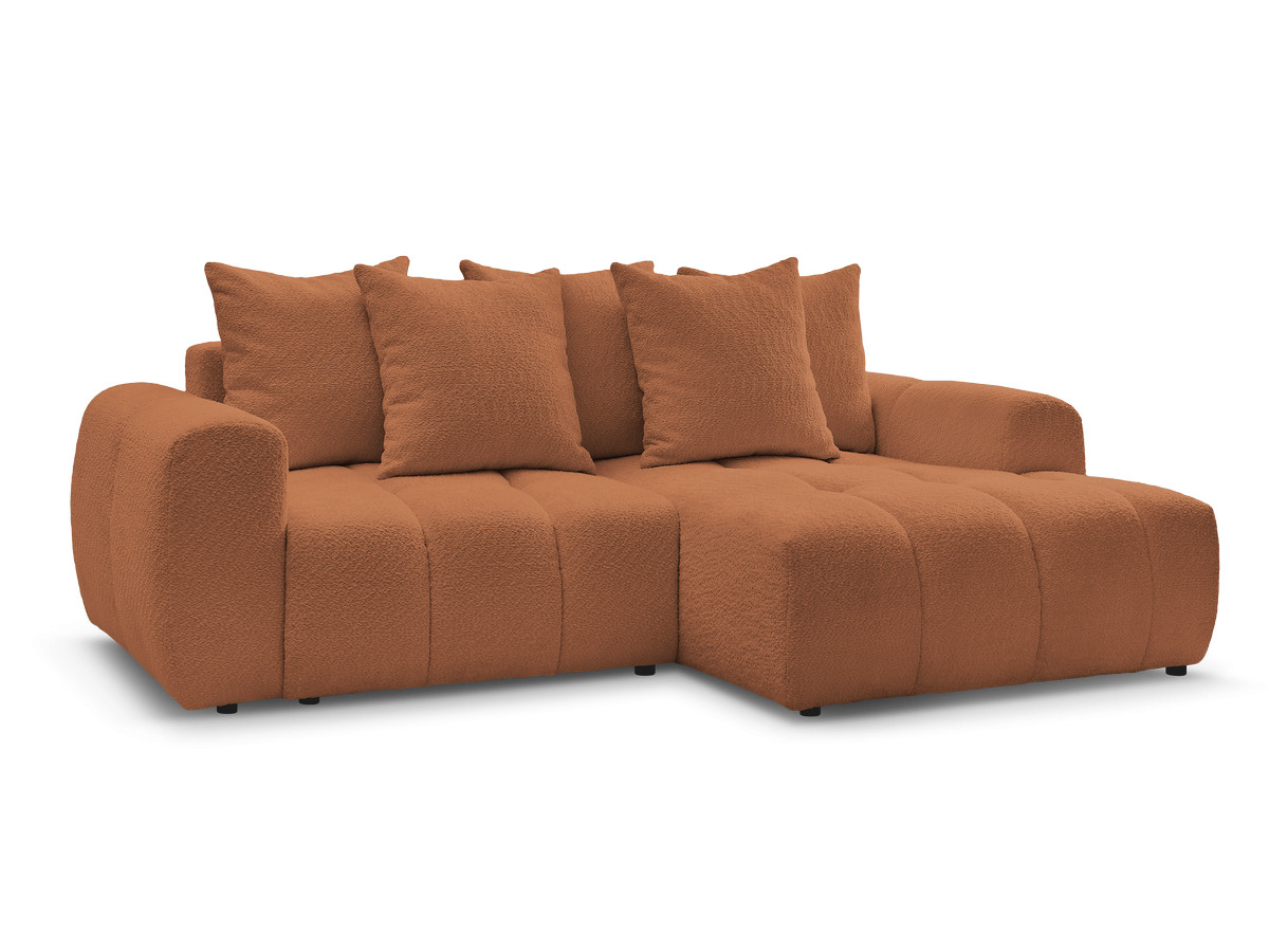 Canapé d'angle convertible coffre ROXELANE tissu chiné