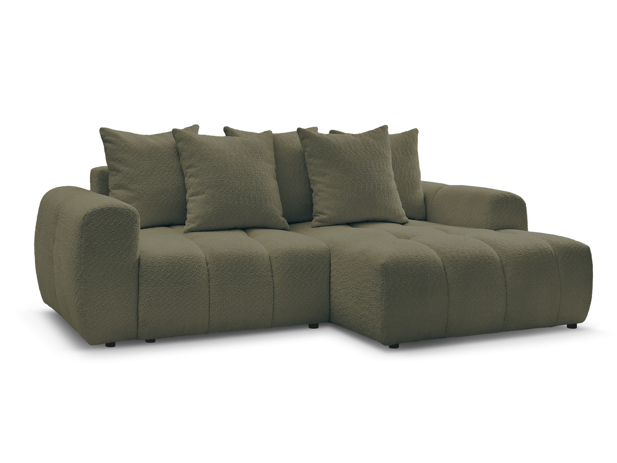 Canapé d'angle convertible coffre ROXELANE tissu chiné