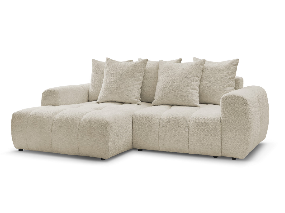 Canapé d'angle convertible coffre ROXELANE tissu chiné