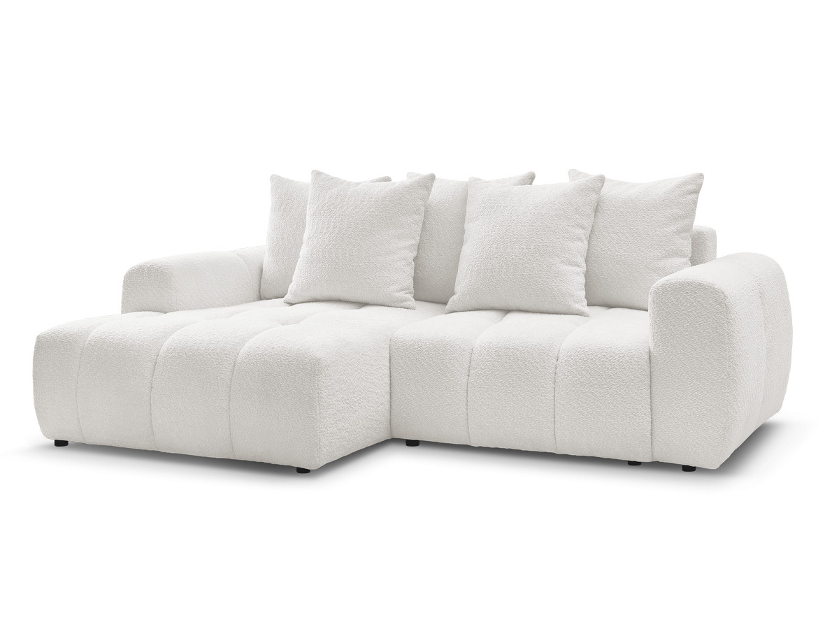 Canapé d'angle convertible coffre ROXELANE tissu chiné