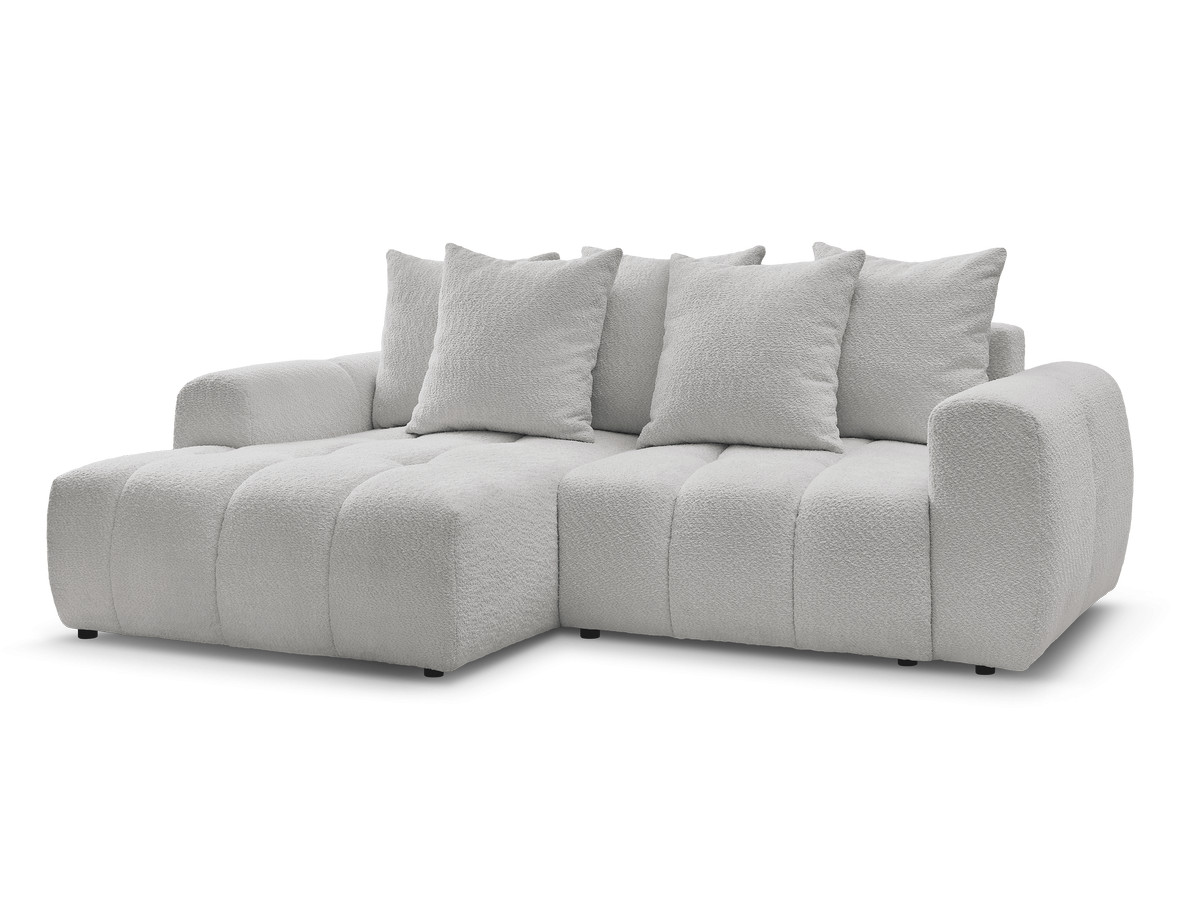 Canapé d'angle convertible coffre ROXELANE tissu chiné