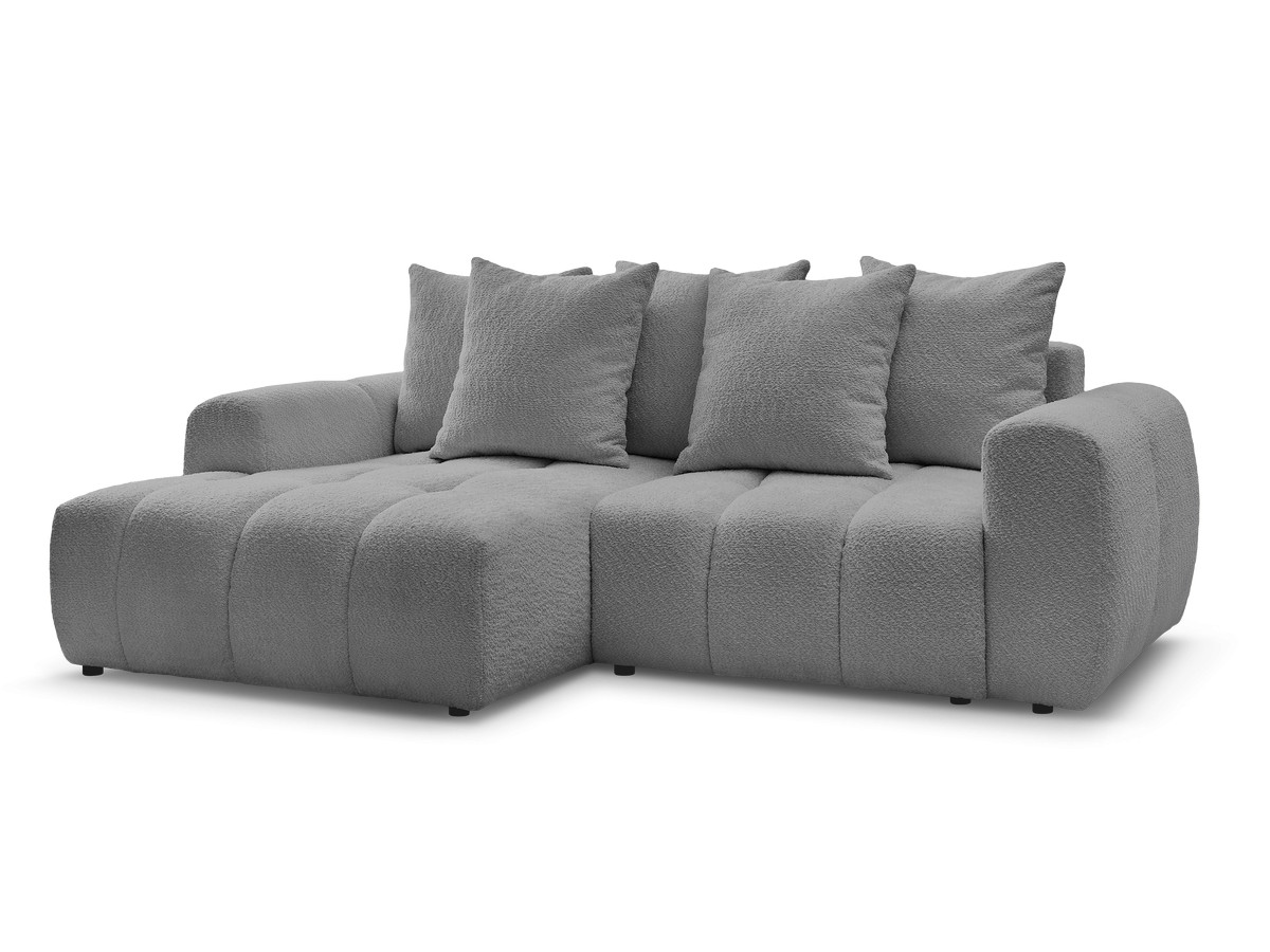 Canapé d'angle convertible coffre ROXELANE tissu chiné