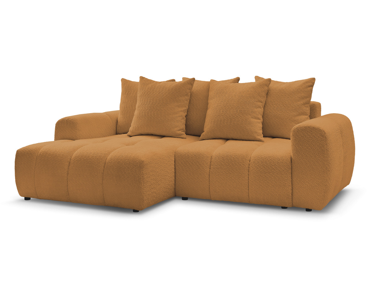Canapé d'angle convertible coffre ROXELANE tissu chiné