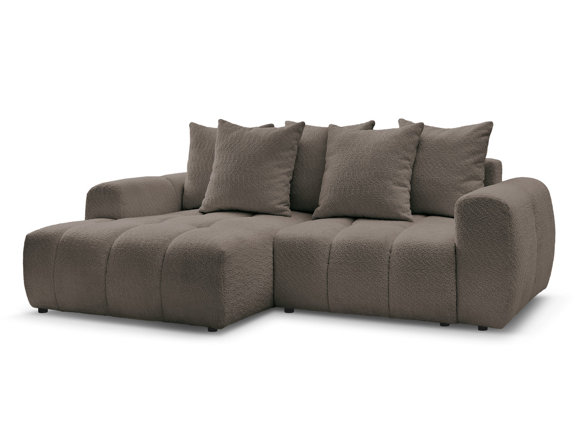 Canapé d'angle convertible coffre ROXELANE tissu chiné