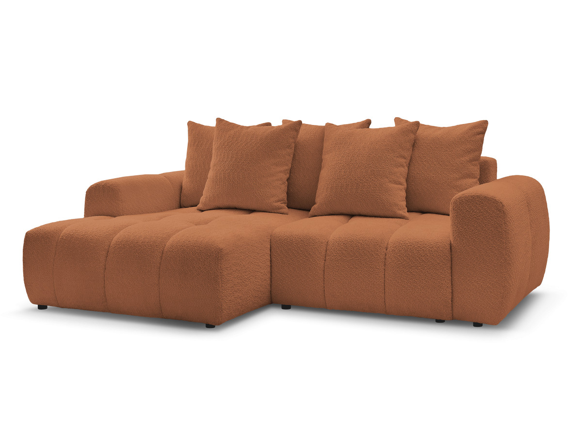 Canapé d'angle convertible coffre ROXELANE tissu chiné