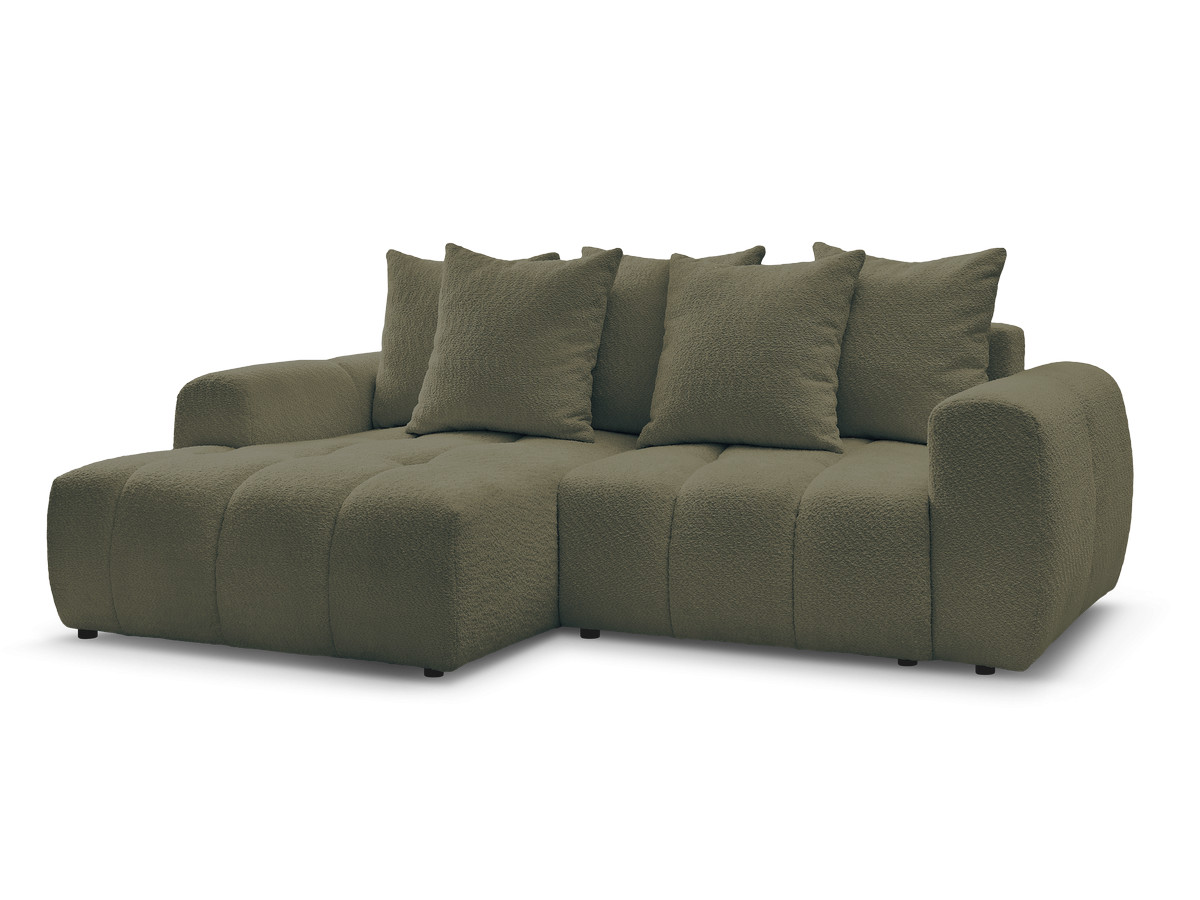 Canapé d'angle convertible coffre ROXELANE tissu chiné