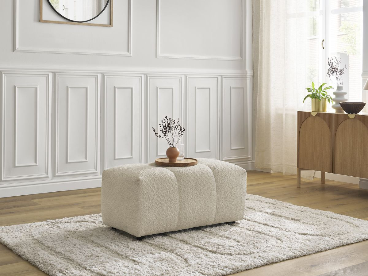 Pouf ROXELANE tissu bouclette | BOBOCHIC ®