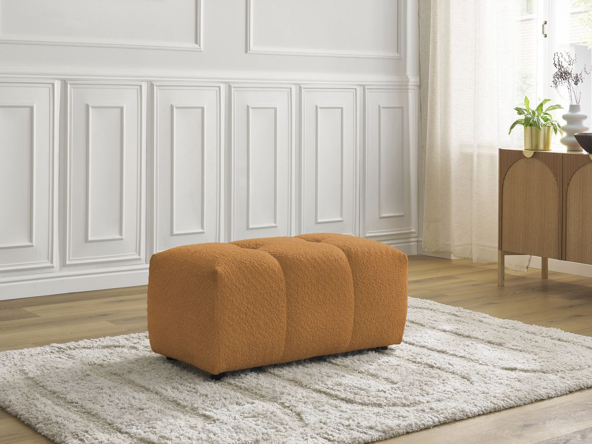 Pouf ROXELANE tissu bouclette