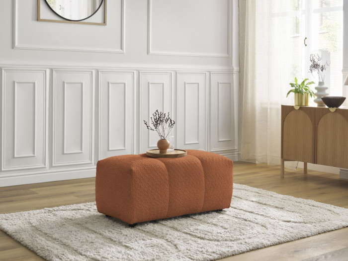 Pouf ROXELANE tissu bouclette