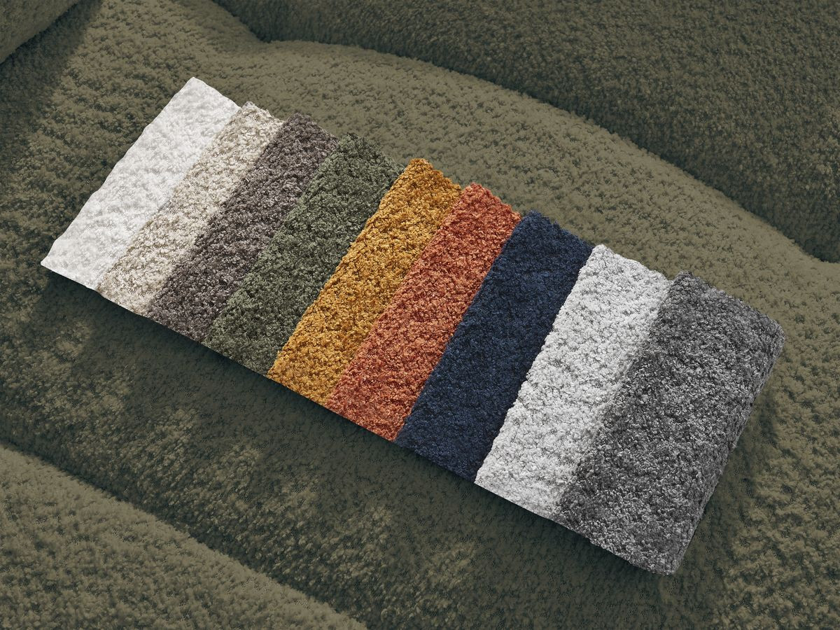 Pouf ROXELANE tissu bouclette