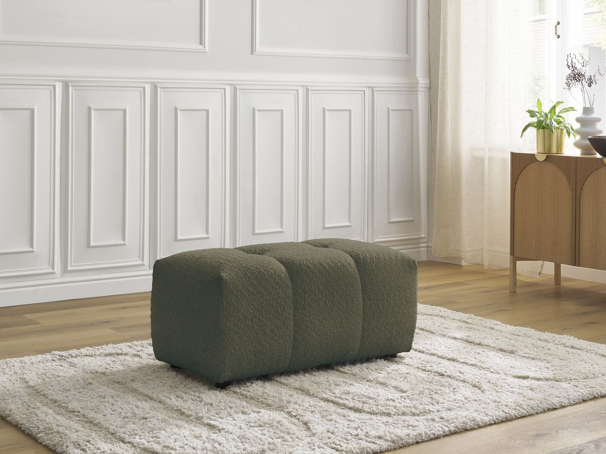 Pouf ROXELANE tissu bouclette