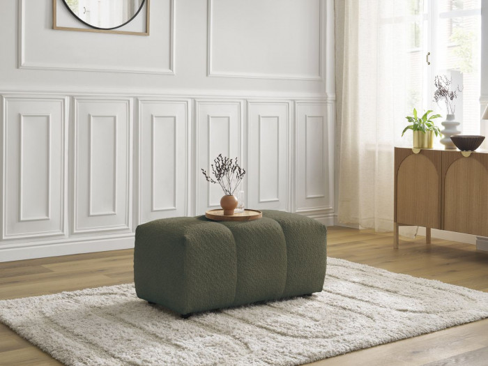 Pouf ROXELANE tissu bouclette