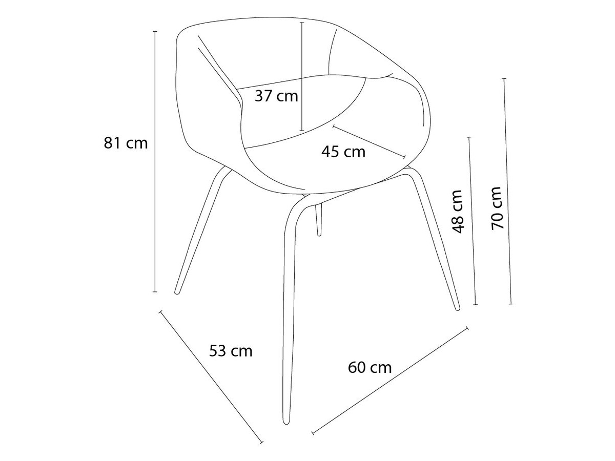 Set van 2 ISABELLE stoelen in structuurstof