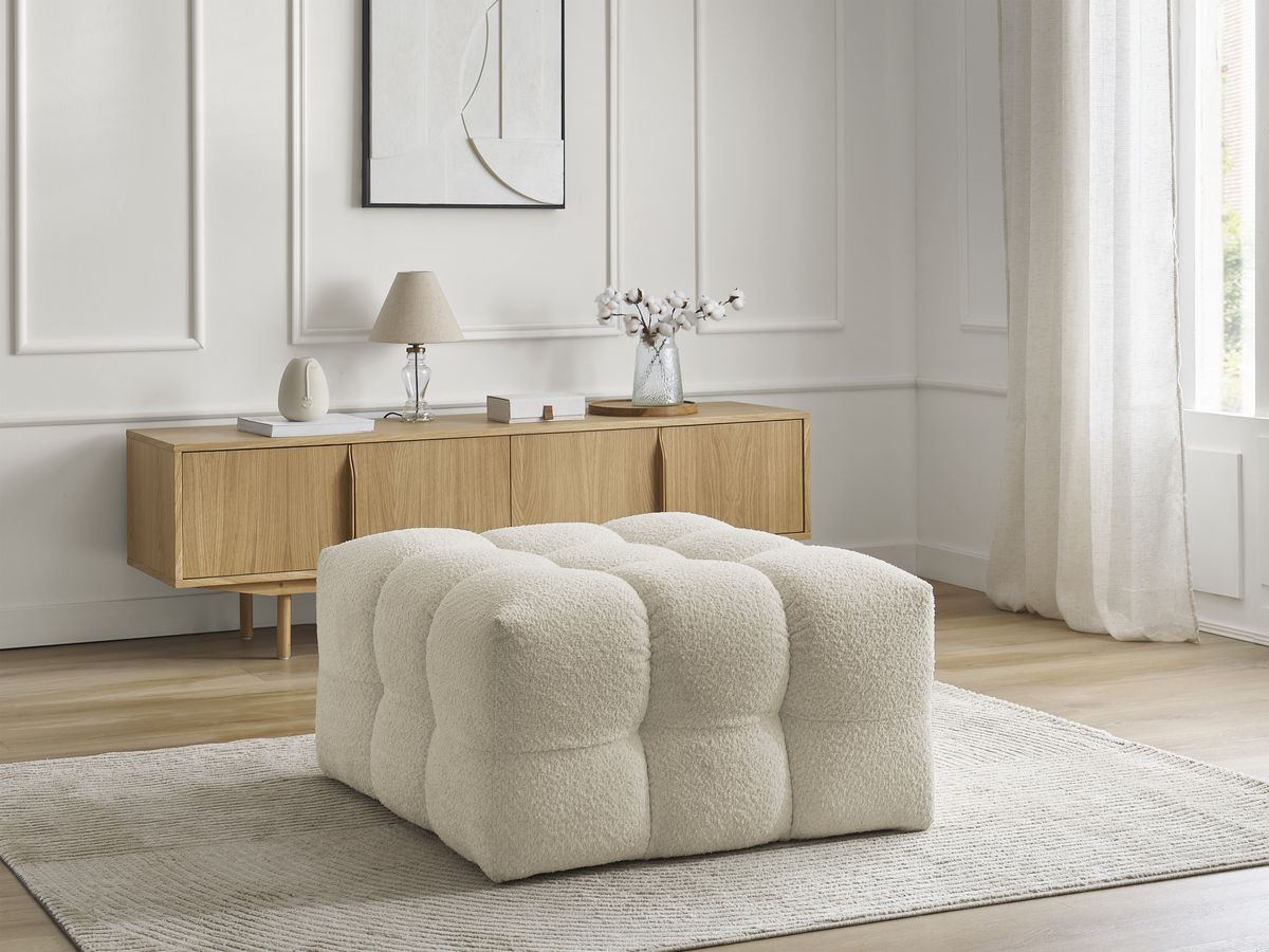 Pouf CLOUD bouclette beige — vue 6