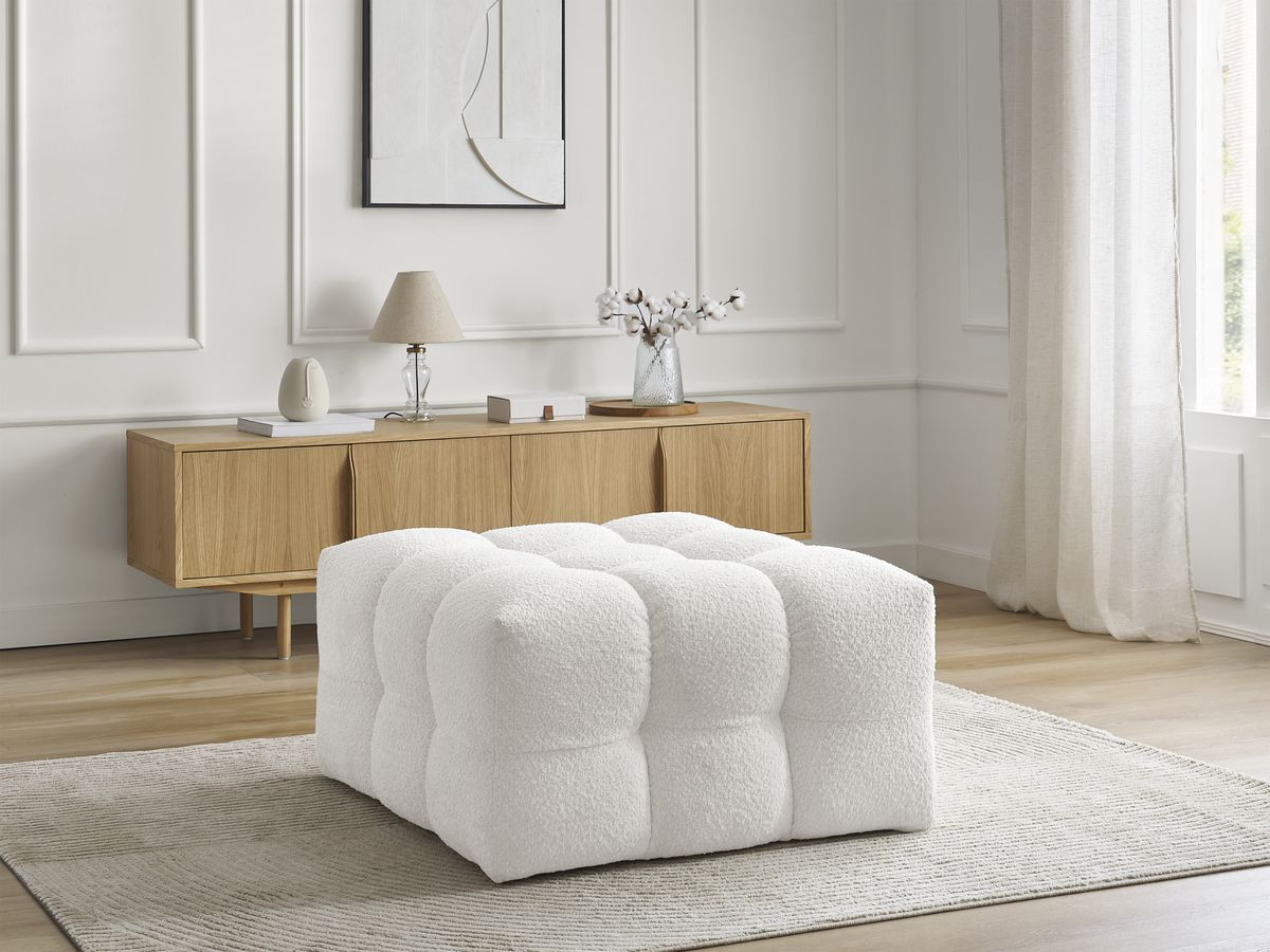 Pouf CLOUD bouclette blanc — vue 6