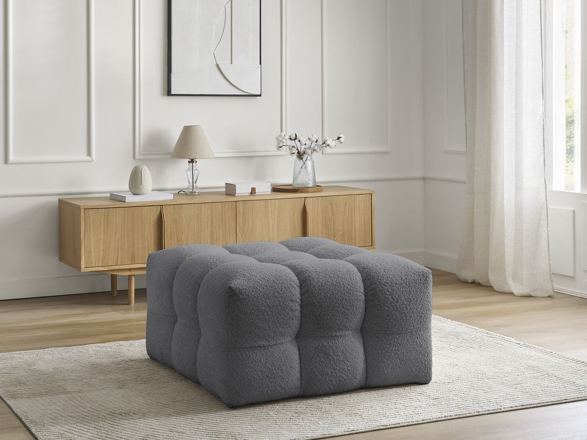 Pouf CLOUD bouclette gris foncé — vue 6