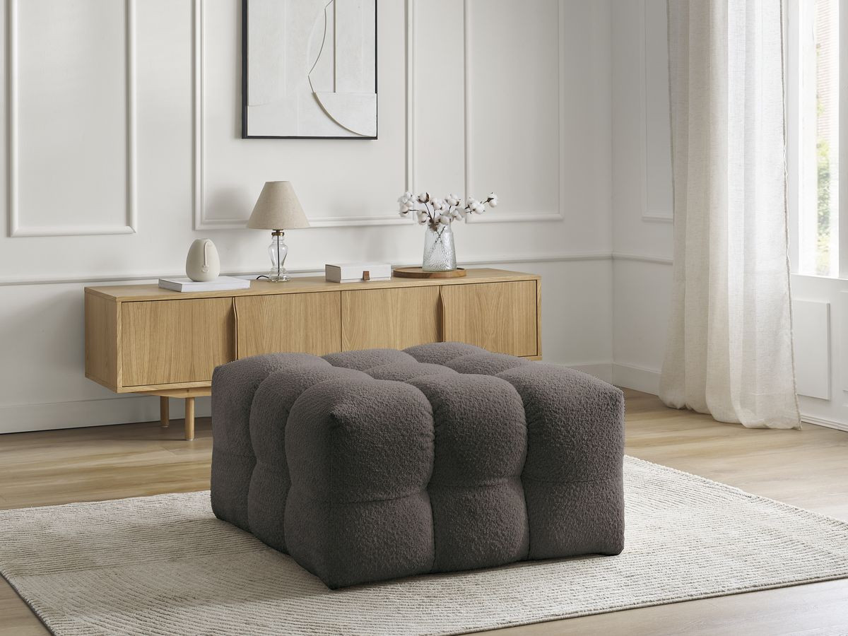 Pouf CLOUD bouclette marron — vue 6