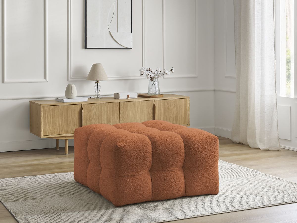 Pouf CLOUD bouclette orange — vue 6