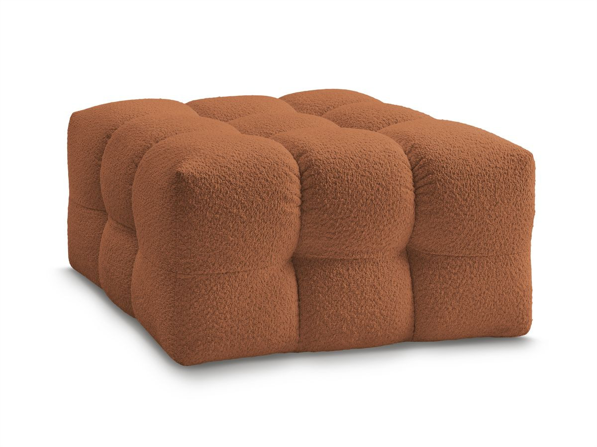 cloud poef in badstof gekleurd oranje