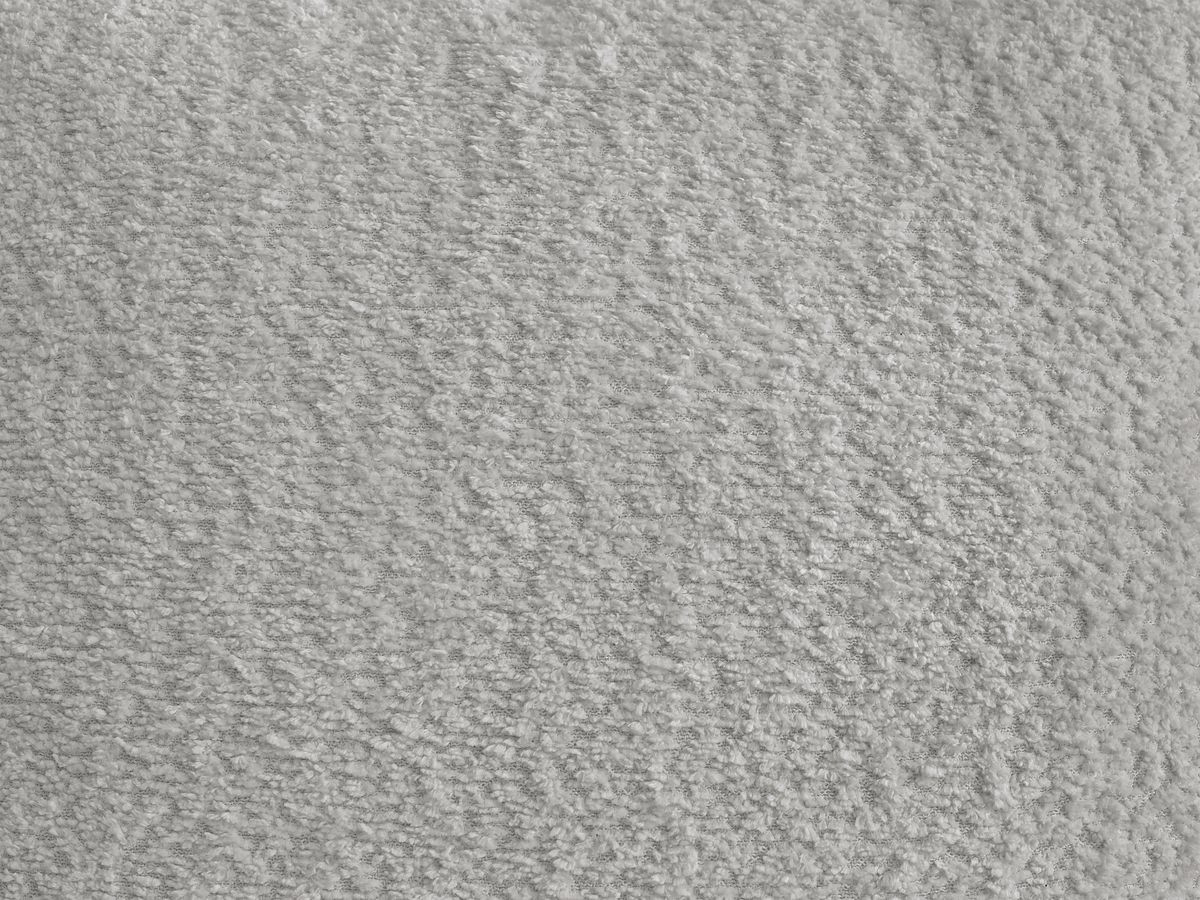 Canapé droit convertible 3 places CLOUD tissu bouclette avec pouf
