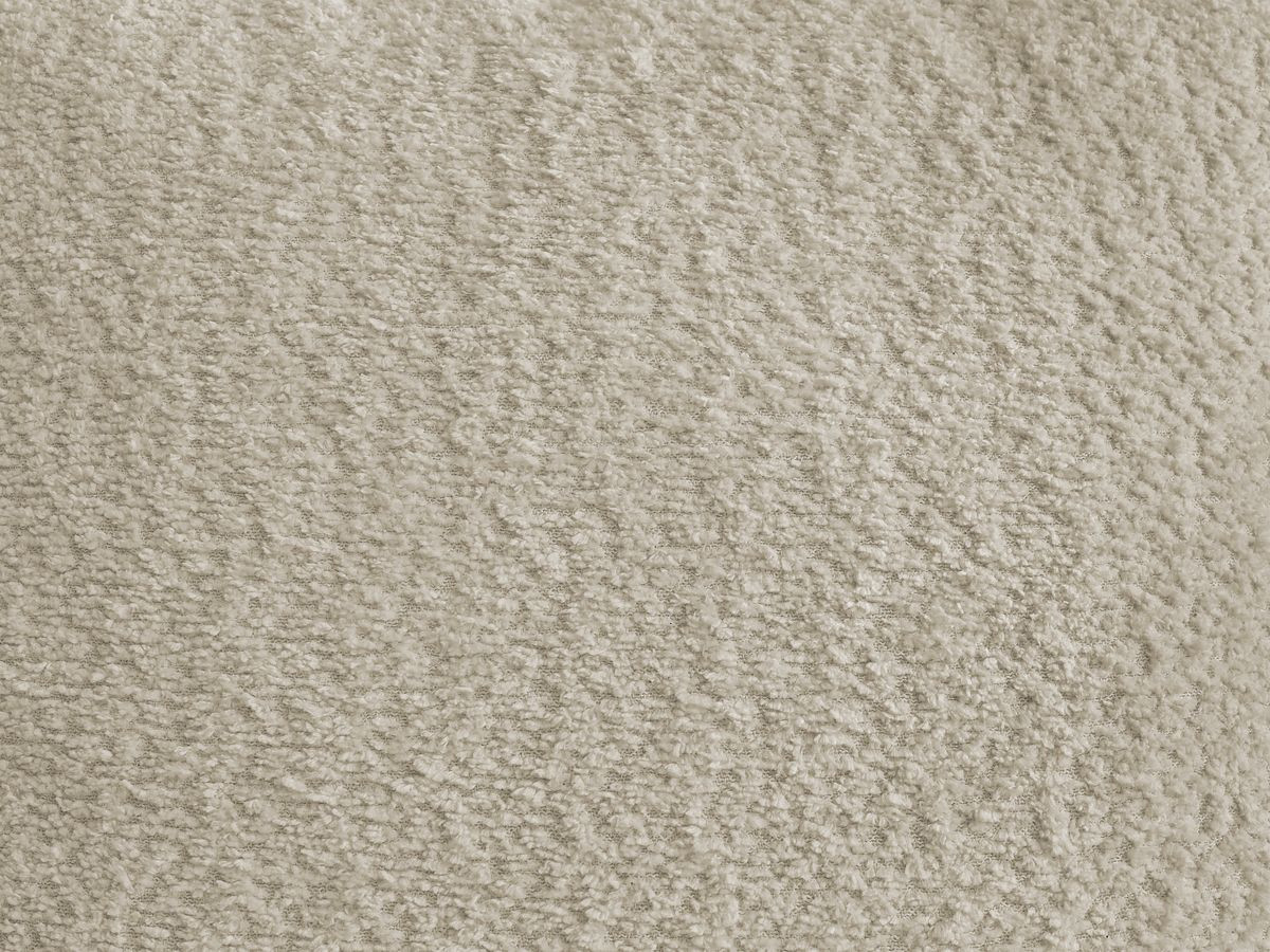 Canapé droit convertible 3 places CLOUD tissu bouclette avec pouf