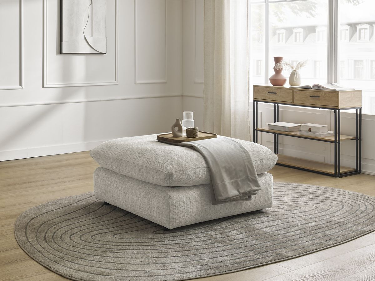 Pouf EUGENE tissu texturé