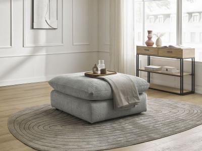 Pouf EUGENE tissu texturé
