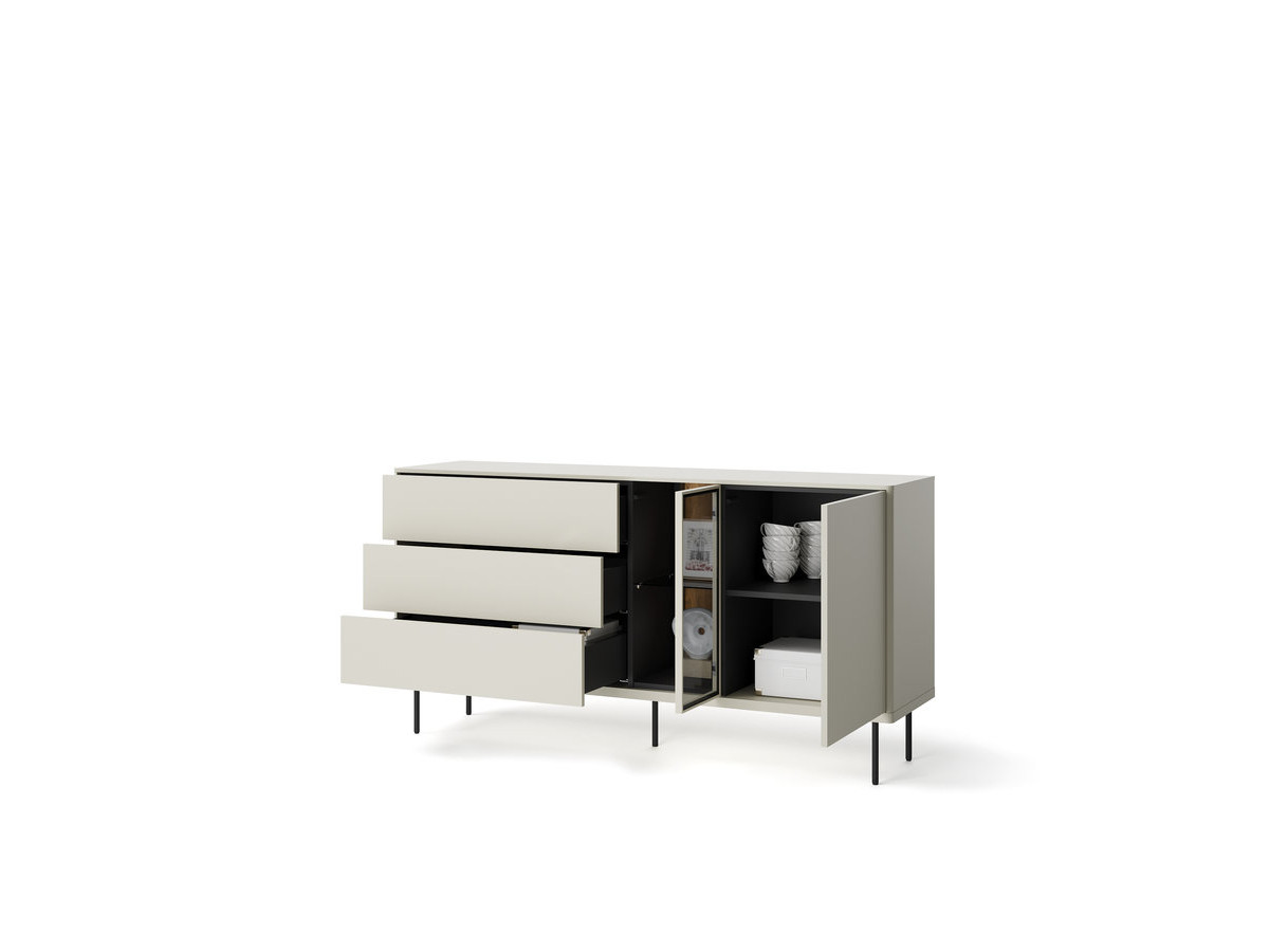 ESPERA 2-deurs, 3-laden dressoir 161 cm met LED's