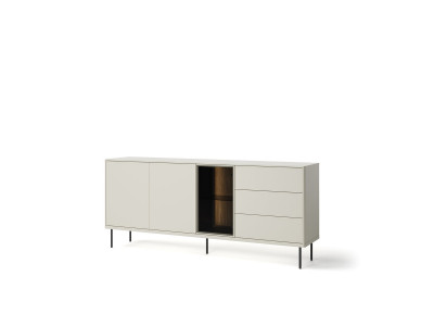 Buffet 3 portes 3 tiroirs 194 cm ESPERA avec LEDS