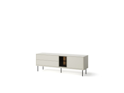 Meuble TV 2 portes 2 tiroirs 161 cm ESPERA avec LEDS