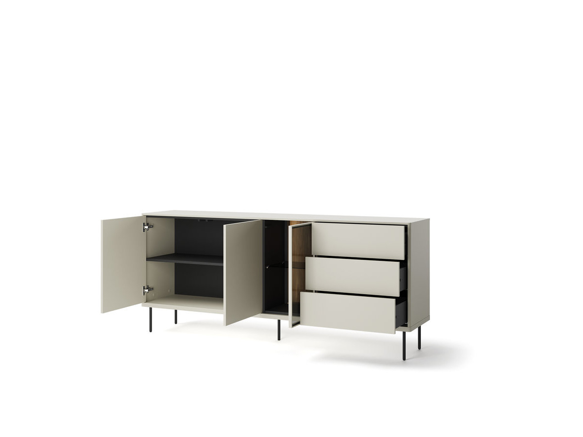 ESPERA set met 194 cm dressoir + 194 cm tv-meubel met ledverlichting