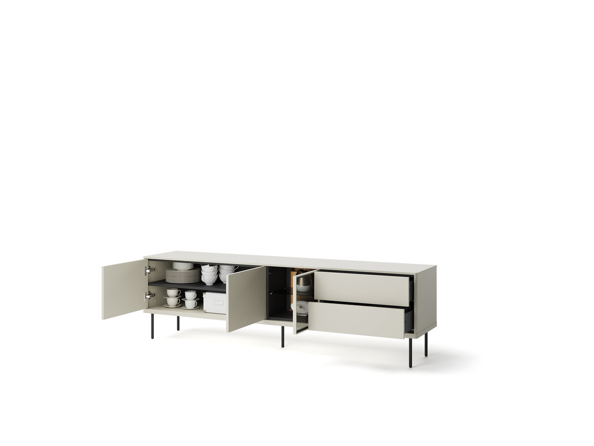 ESPERA set met 194 cm dressoir + 194 cm tv-meubel met ledverlichting