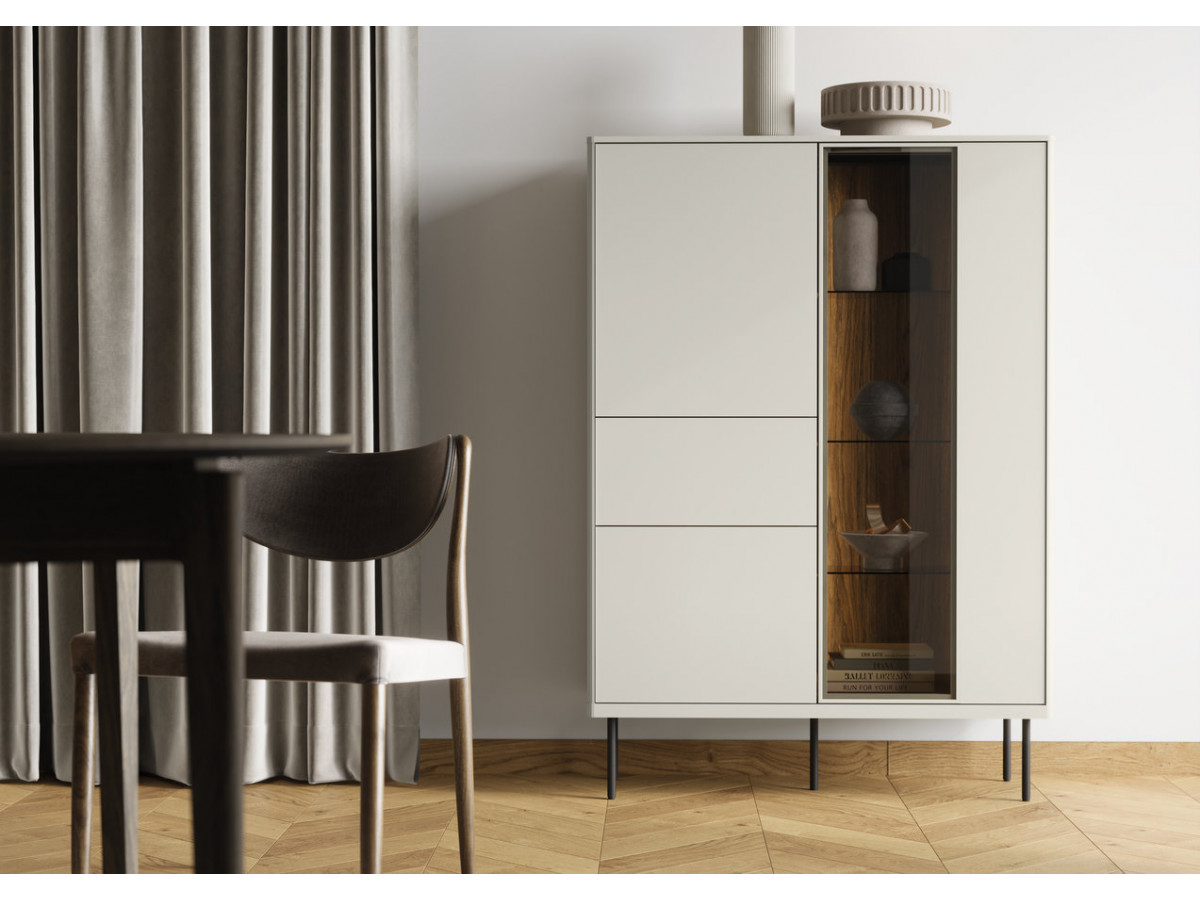 ESPERA set met 194 cm dressoir + 194 cm tv-meubel + vitrinekast met led's
