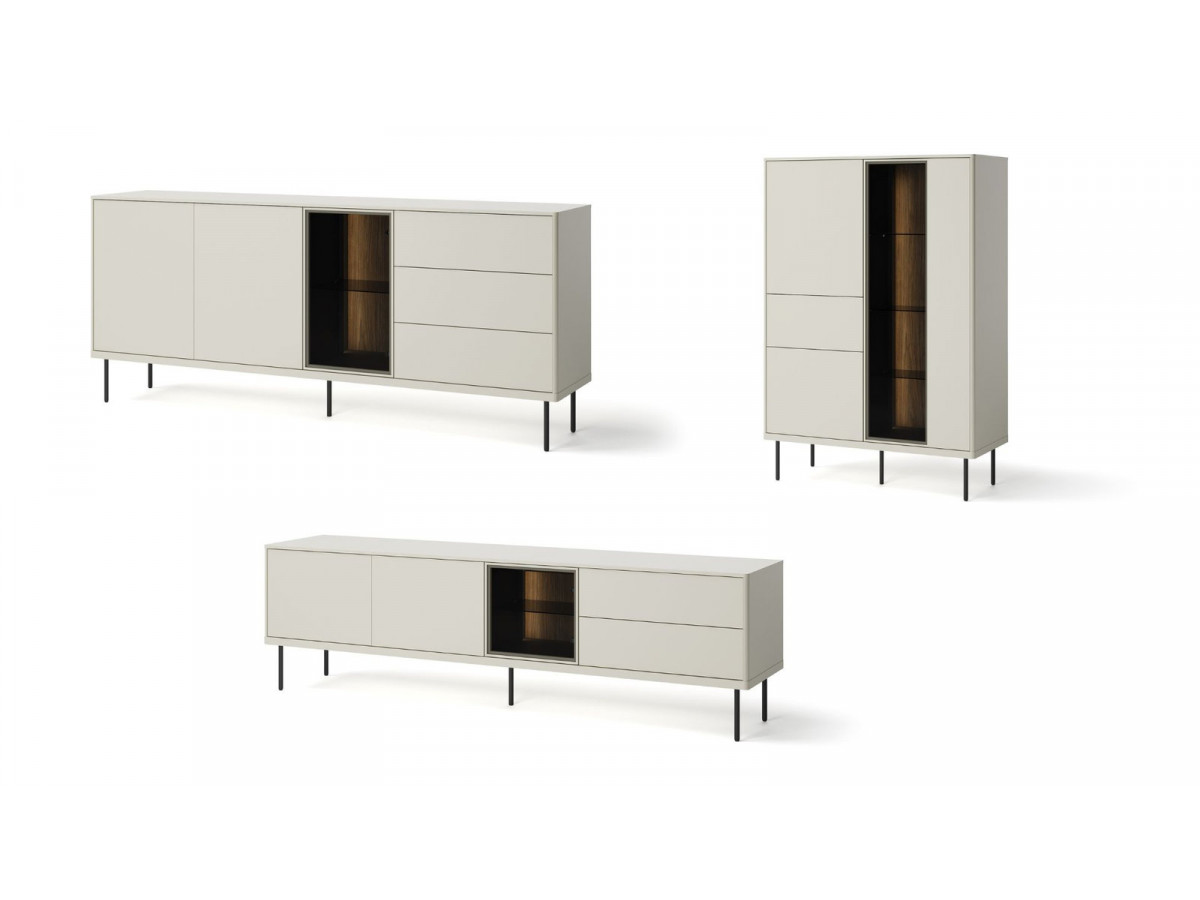 Ensemble ESPERA avec buffet 194 cm + meuble TV 194 cm avec LEDS