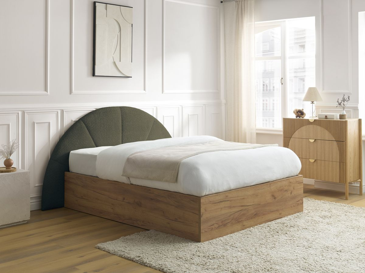 Lit coffre DORIAN bouclette vert — vue 4