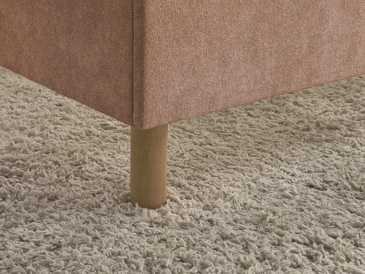 MARA bed in structuurstof met massieve lattenbodem
