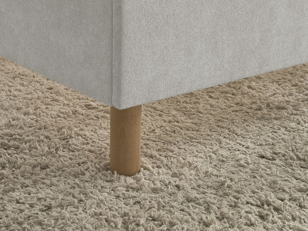 MARA bed in structuurstof met massieve lattenbodem