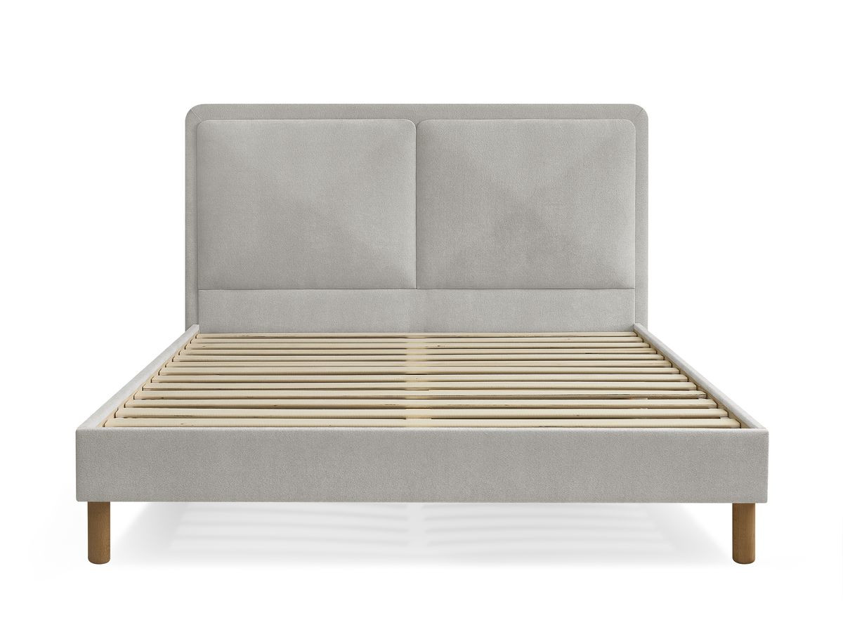 MARA bed in structuurstof met massieve lattenbodem