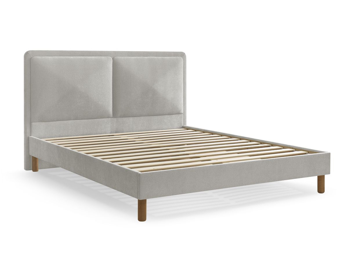 MARA bed in structuurstof met massieve lattenbodem