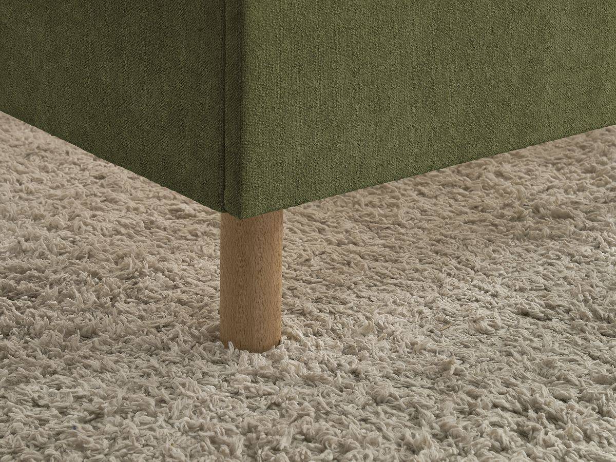 MARA bed in structuurstof met massieve lattenbodem