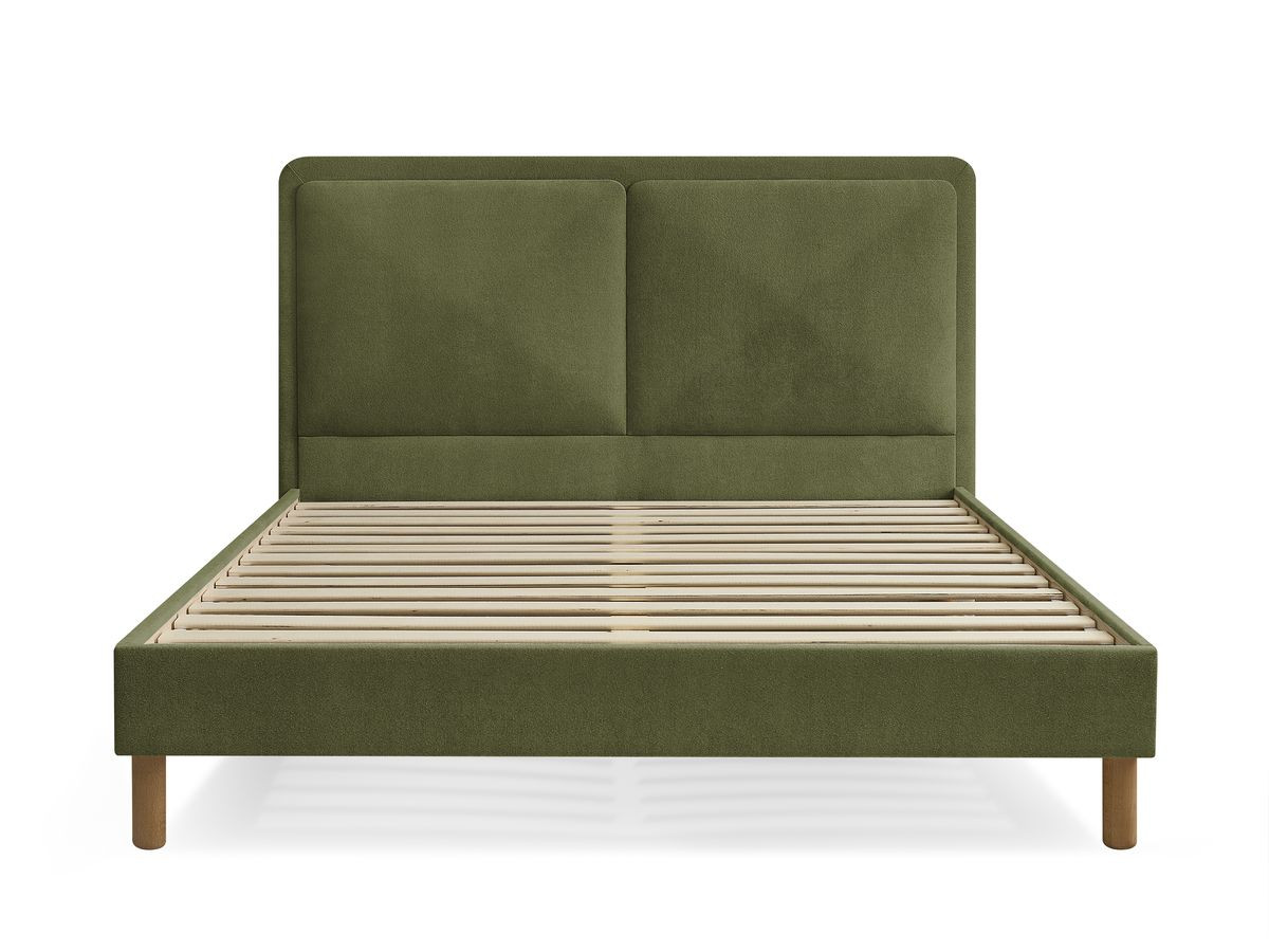 MARA bed in structuurstof met massieve lattenbodem